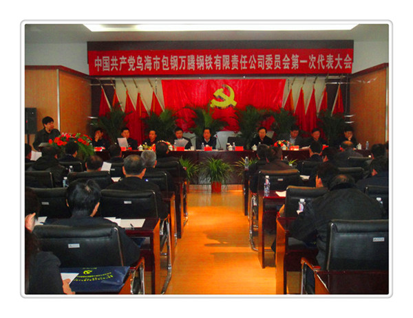 中国共产党乌海市包钢万腾钢铁有限责任公司委员会第一次代表大会