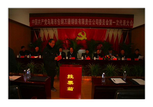 中国共产党乌海市包钢万腾钢铁有限责任公司委员会第一次代表大会