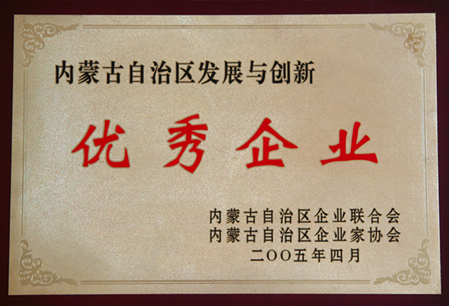 2005年内蒙古自治区发展与创新优秀企业