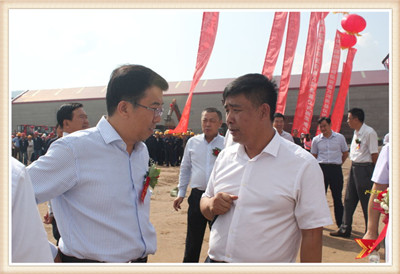 上图:马文华副总与林涛副市长交流项目情况